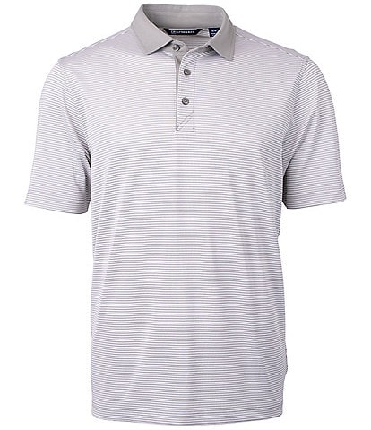 Cutter & Buck Big & Tall Virtue Eco Pique Micro Stripe Short Sleeve Polo Shirt