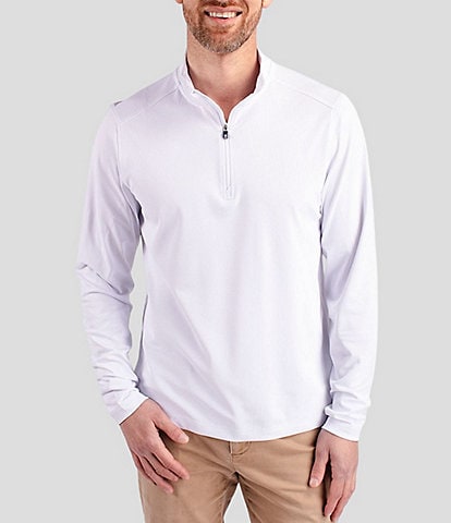 Cutter & Buck Big & Tall Virtue Eco Pique Performance Stretch Quarter-Zip Pullover
