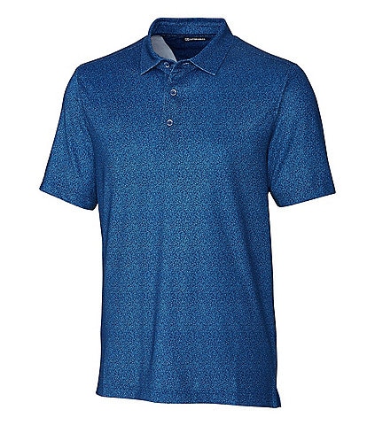 Cutter & Buck Pike Short-Sleeve Micro-Floral-Printed Polo Shirt