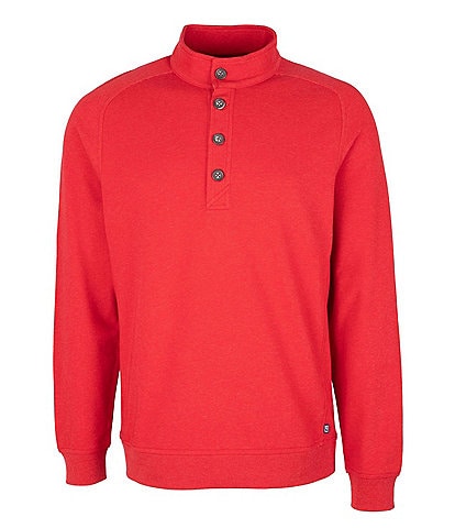 Cutter & Buck Saturday Long-Sleeve Mock French Terry Knit Sweatshirt