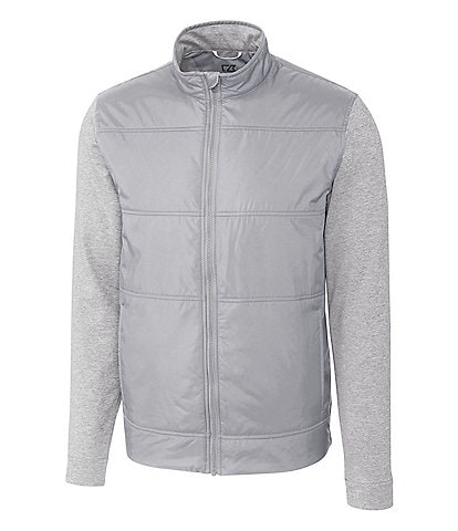 Cutter & Buck Stealth Hybrid Long-Sleeve Quilted Full-Zip Jacket