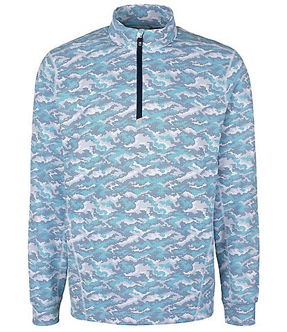 Cutter & Buck Traverse Long-Sleeve Camouflage-Printed Pullover
