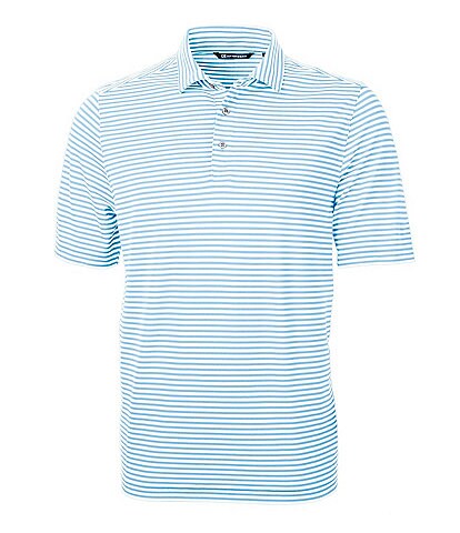 Cutter & Buck Virtue Eco Pique Short-Sleeve Striped Polo Shirt