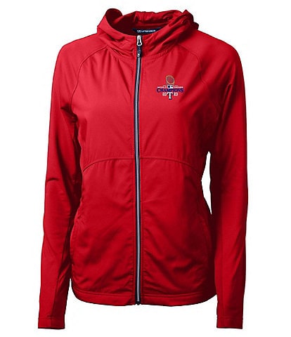 Cutter & Buck Women's Texas Rangers 2023 World Series Champions Adapt Eco Knit Full-Zip Jacket