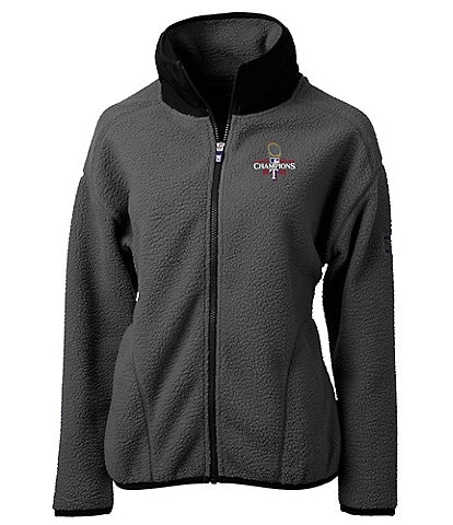 Cutter & Buck Women's Texas Rangers 2023 World Series Champions Cascade Eco Sherpa Fleece Full-Zip Jacket