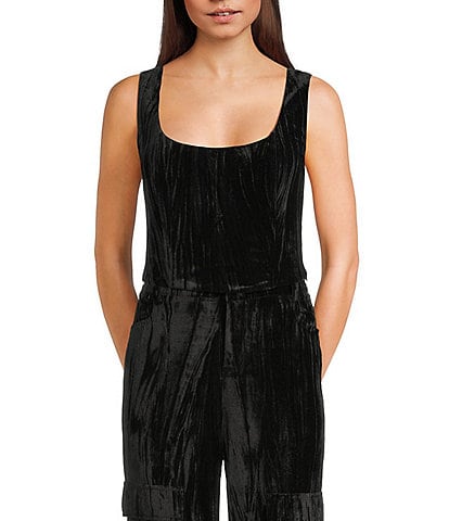 C&V Chelsea & Violet Crushed Velvet Coordinating Corset Top