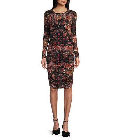 C&V Chelsea & Violet Mini Mesh Print Dress