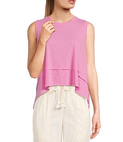 C&V Chelsea & Violet Sleeveless Shark Bite Tank