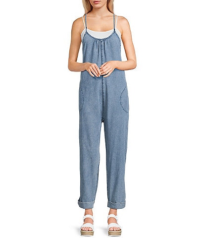 C&V Chelsea & Violet Washed Woven Jumpsuit