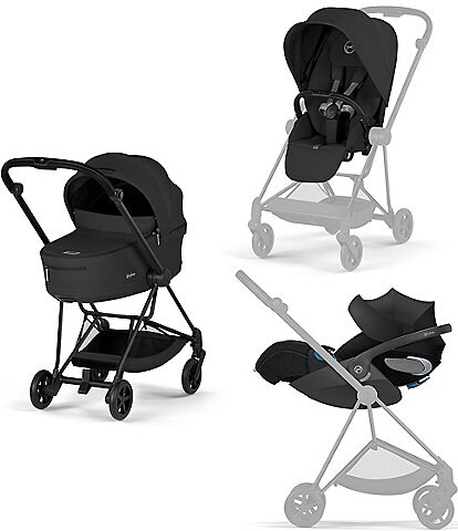 Cybex MIOS Stroller + CLOUD T Infant Car Seat + MIOS Fold Lux Carry Cot - Travel System Bundle