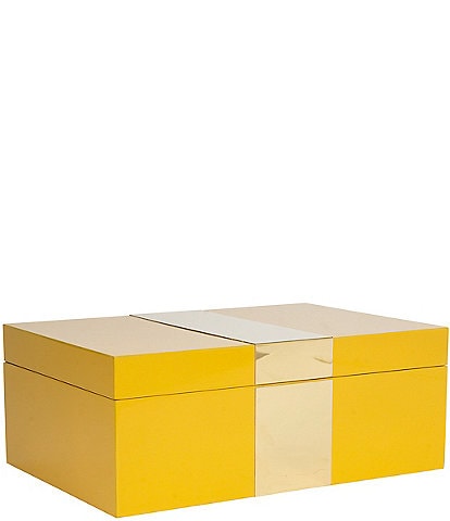 Dallas + Main Gold Trimmed Lacquered Storage Box