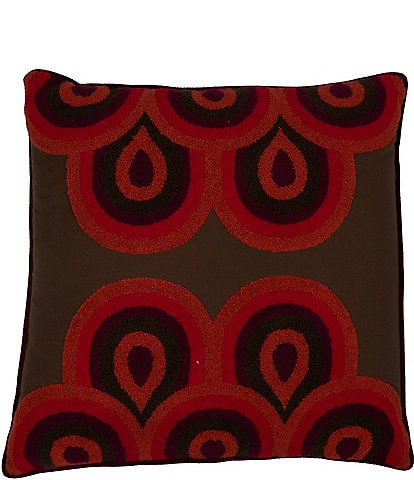 Dallas + Main Peacock Boucle and Velvet Square Pillow