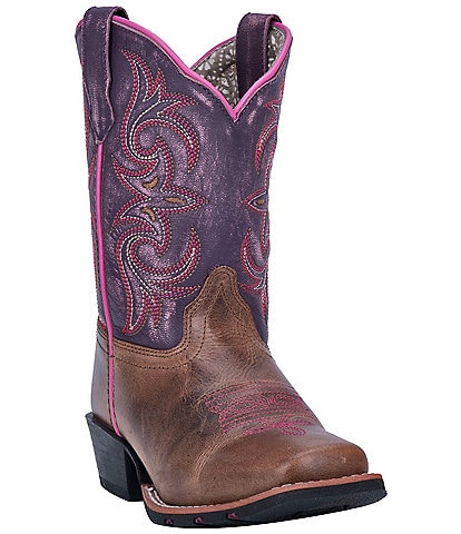 Dan Post Girls' Majesty 8#double; Leather Western Boots (Youth)