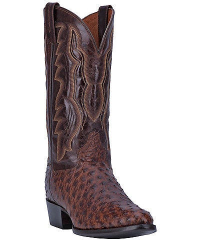 Dan Post Men's Pershing Full Quill Ostrich 13#double; Western Boots