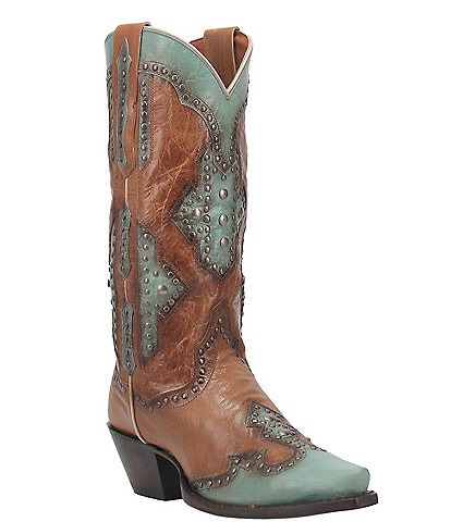 Dan Post Taryn Studded Leather Tall Western Boots