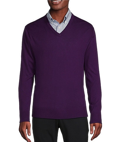 Daniel Cremieux Signature Collection Long Sleeve Supima Cashmere V-Neck Sweater