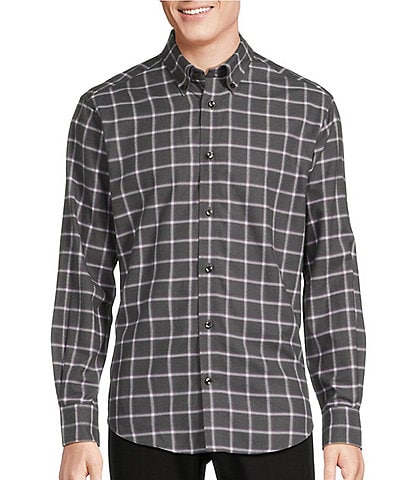 Daniel Cremieux Signature Label A Touch Of Cashmere Plaid Long Sleeve Woven Shirt