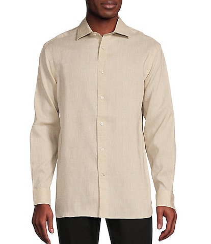 Daniel Cremieux Signature Label Albini Linen Long Sleeve Woven Shirt