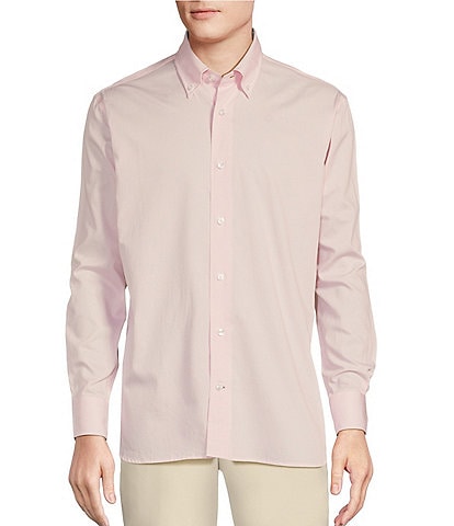Daniel Cremieux Signature Label Canclini Cotton Dobby Striped Long Sleeve Woven Shirt