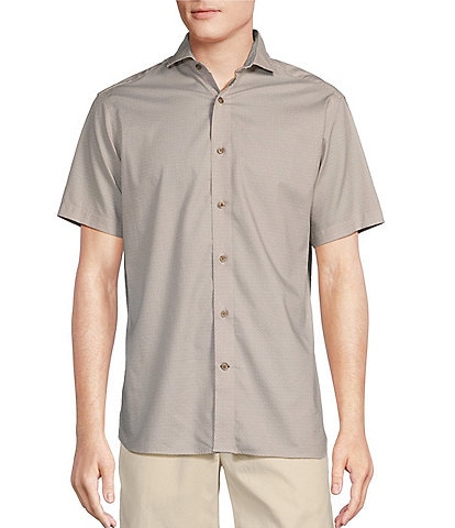 Daniel Cremieux Signature Label Cotton-Lyocell Printed Dobby Short Sleeve Woven Shirt