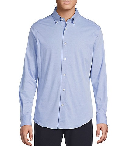 Daniel Cremieux Signature Label Long Sleeve Button Down Luxe Stretch Solid Woven Shirt