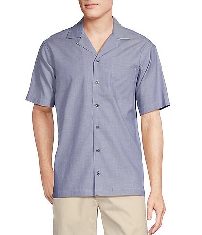 Daniel Cremieux Signature Label Lyocell-Cotton Short Sleeve Woven Camp Shirt
