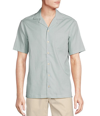 Daniel Cremieux Signature Label Lyocell-Cotton Short Sleeve Woven Camp Shirt