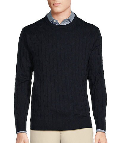 Daniel Cremieux Signature Label Merino Wool Cable Knit Sweater