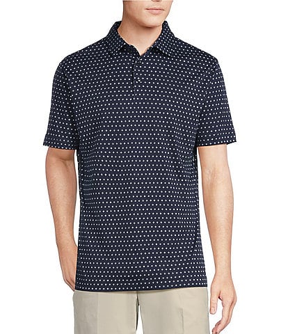 Daniel Cremieux Signature Label Mini Geo Print Short Sleeve Polo Shirt