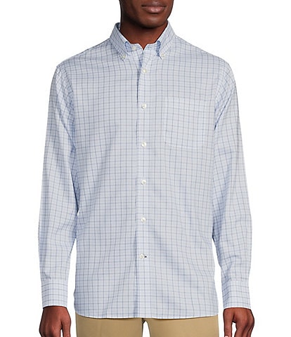 Daniel Cremieux Signature Label Non-Iron Plaid Basket Weave Long Sleeve Woven Shirt