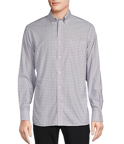 Daniel Cremieux Signature Label Non-Iron Grid Plaid Long Sleeve Woven Shirt