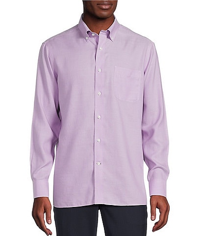 Daniel Cremieux Signature Label Non-Iron Solid Long Sleeve Woven Shirt