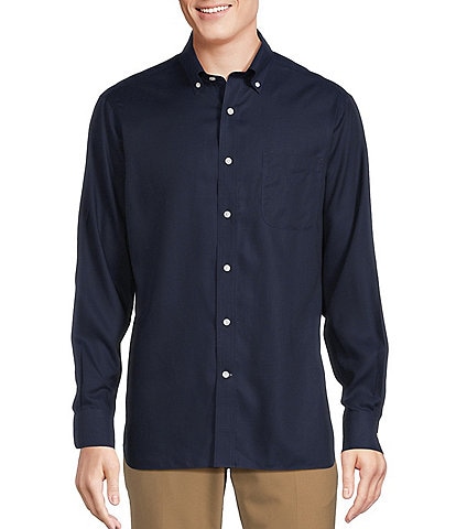 Daniel Cremieux Signature Label Non-Iron Solid Long Sleeve Woven Shirt