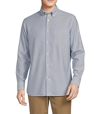 Daniel Cremieux Signature Label Non-Iron Stripe Long Sleeve Woven Shirt