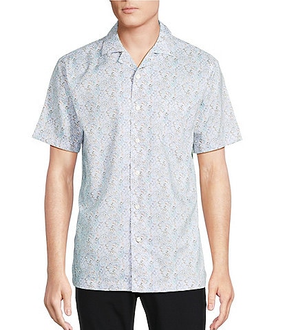 Daniel Cremieux Signature Label Paisley Short Sleeve Woven Camp Shirt