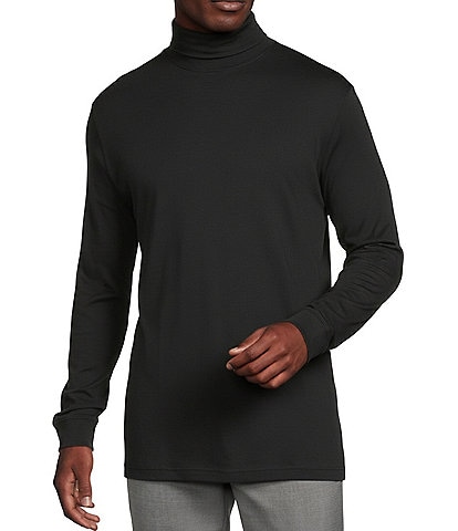 Daniel Cremieux Signature Label Solid Interlock Turtleneck Shirt