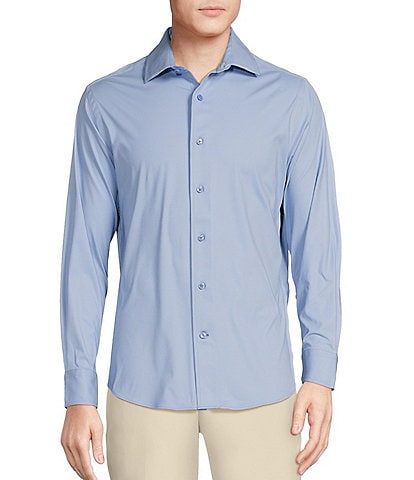 Daniel Cremieux Signature Label Solid Italian Knit Oxford Long Sleeve Woven Shirt