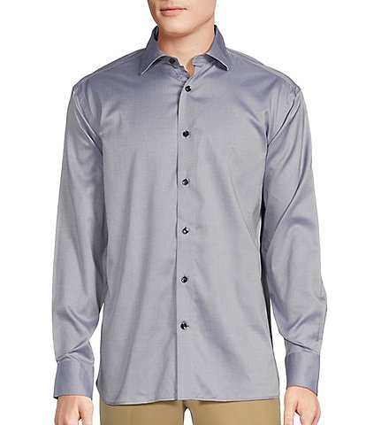 Daniel Cremieux Signature Label Solid Organic SUPIMA Cotton Long Sleeve Woven Shirt