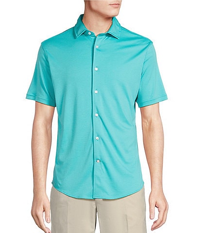 Daniel Cremieux Signature Label Solid Short Sleeve Woven Shirt