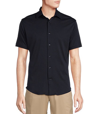 Daniel Cremieux Signature Label Solid Short Sleeve Woven Shirt