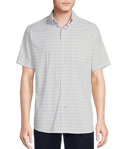 Daniel Cremieux Signature Label Stretch Large Plaid Short Sleeve Woven Shirt