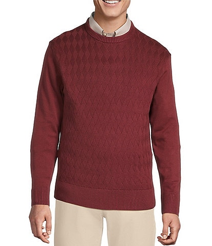 Daniel Cremieux Signature Label Supima Diamond Pattern Sweater