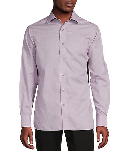 Daniel Cremieux Signature Label Textured Cotton Long Sleeve Woven Shirt