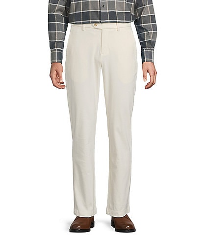 Daniel Cremieux Signature Label The Highlands Collection Flat Front Solid Brushed Twill Pants