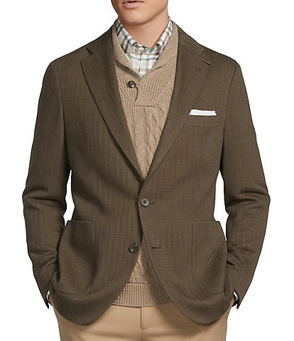 Daniel Cremieux Signature Label The Highlands Collection Herringbone Knit Sport Coat