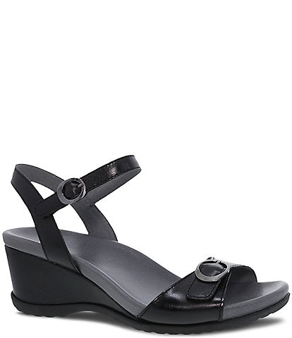 Dansko Arielle Leather Wedge Sandals