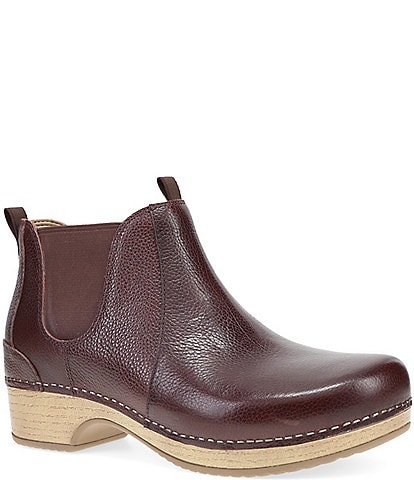 Dansko Becka Leather Clog Chelsea Booties