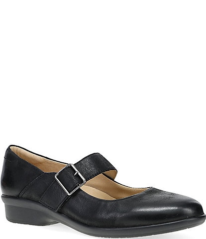Dansko Collette Burnished Nubuck Leather Mary Janes