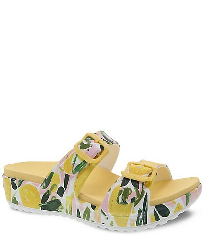 Dansko Kandi Lemons Printed Molded EVA Slide Sandals