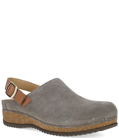 Dansko Merrin Textured Suede Slingback Strap Clogs